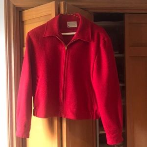 Red Pendleton Bomber Jacket